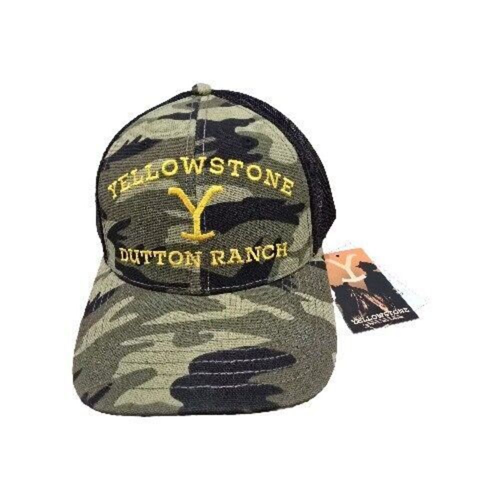 Yellowstone Y Dutton Ranch 2023 Camouflage Snapback BlackMesh OSFM Cap Hat NEW